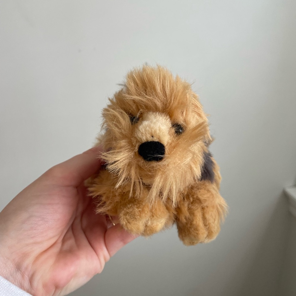 Plush Tan and Black Dog Toy BUILD A BEAR